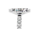 White gold Marquise Cut Cut Diamond Pavé Band with Four-Prong Setting_5