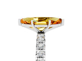 White gold Marquise Cut Cut Diamond Pavé Band with Four-Prong Setting_5