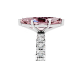 White gold Marquise Cut Cut Diamond Pavé Band with Four-Prong Setting_5