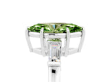 White gold Marquise Cut Cut Diamond Ring with Tapered Baguette Side Stones in Four-Prong Setting_5