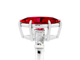 White gold Marquise Cut Cut Diamond Ring with Tapered Baguette Side Stones in Four-Prong Setting_5
