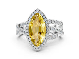 White gold Marquise Cut Cut Halo Split Shank Prong Setting Ring_12