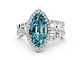 White gold Marquise Cut Cut Halo Split Shank Prong Setting Ring_12
