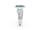 White gold Marquise Cut Cut Halo Split Shank Prong Setting Ring_14