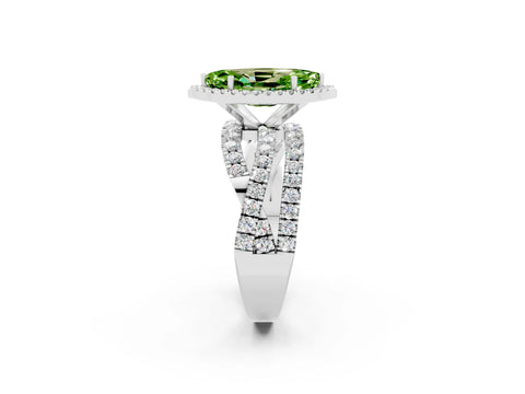White gold Marquise Cut Cut Halo Split Shank Prong Setting Ring_14