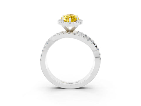 White gold Marquise Cut Cut Halo Split Shank Prong Setting Ring_15