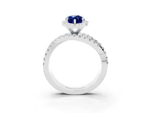 White gold Marquise Cut Cut Halo Split Shank Prong Setting Ring_15