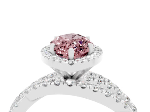 White gold Marquise Cut Cut Halo Split Shank Prong Setting Ring_16