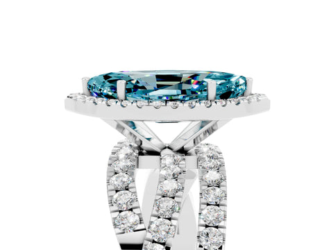 White gold Marquise Cut Cut Halo Split Shank Prong Setting Ring_17