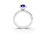 White gold Marquise Cut Cut Halo Split Shank Prong Setting Ring_21