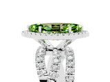 White gold Marquise Cut Cut Halo Split Shank Prong Setting Ring_23