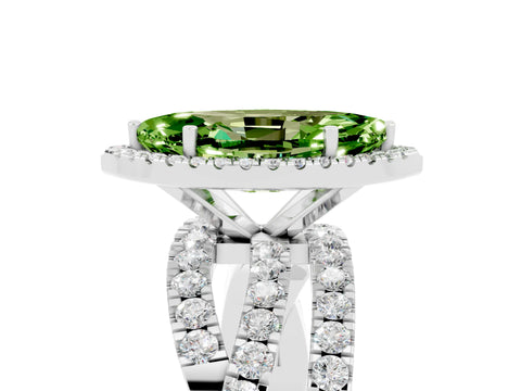 White gold Marquise Cut Cut Halo Split Shank Prong Setting Ring_23