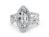 White gold Marquise Cut Cut Halo Split Shank Prong Setting Ring_24