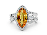 White gold Marquise Cut Cut Halo Split Shank Prong Setting Ring_24