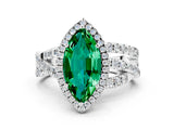 White gold Marquise Cut Cut Halo Split Shank Prong Setting Ring_24