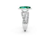 White gold Marquise Cut Cut Halo Split Shank Prong Setting Ring_26