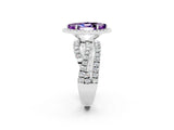 White gold Marquise Cut Cut Halo Split Shank Prong Setting Ring_26