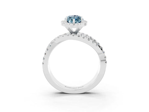 White gold Marquise Cut Cut Halo Split Shank Prong Setting Ring_27