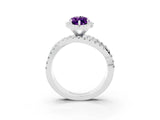 White gold Marquise Cut Cut Halo Split Shank Prong Setting Ring_27