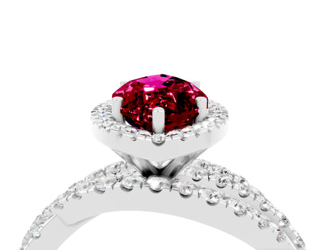 White gold Marquise Cut Cut Halo Split Shank Prong Setting Ring_28