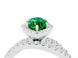 White gold Marquise Cut Cut Halo Split Shank Prong Setting Ring_28