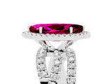 White gold Marquise Cut Cut Halo Split Shank Prong Setting Ring_29