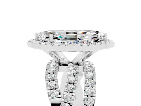 White gold Marquise Cut Cut Halo Split Shank Prong Setting Ring_29