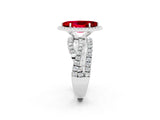 White gold Marquise Cut Cut Halo Split Shank Prong Setting Ring_32