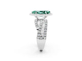 White gold Marquise Cut Cut Halo Split Shank Prong Setting Ring_32