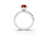 White gold Marquise Cut Cut Halo Split Shank Prong Setting Ring_33