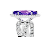 White gold Marquise Cut Cut Halo Split Shank Prong Setting Ring_35