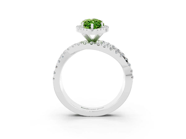Platinum Marquise Cut Cut Halo Split Shank Prong Setting Ring