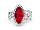 White gold Marquise Cut Cut Halo Split Shank Prong Setting Ring_42