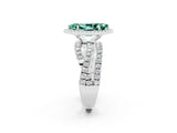 White gold Marquise Cut Cut Halo Split Shank Prong Setting Ring_44