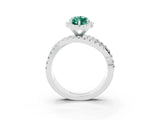 White gold Marquise Cut Cut Halo Split Shank Prong Setting Ring_45