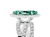 White gold Marquise Cut Cut Halo Split Shank Prong Setting Ring_47
