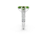 White gold Marquise Cut Cut Pave Diamond Engagement Ring with Channel Set Band and Four-Prong Setting_2