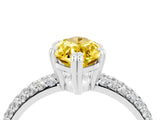 White gold Marquise Cut Cut Pave Diamond Engagement Ring with Channel Set Band and Four-Prong Setting_4