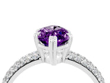 White gold Marquise Cut Cut Pave Diamond Engagement Ring with Channel Set Band and Four-Prong Setting_4