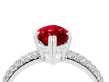 White gold Marquise Cut Cut Pave Diamond Engagement Ring with Channel Set Band and Four-Prong Setting_4