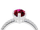 White gold Marquise Cut Cut Pave Diamond Engagement Ring with Channel Set Band and Four-Prong Setting_4
