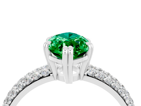 White gold Marquise Cut Cut Pave Diamond Engagement Ring with Channel Set Band and Four-Prong Setting_4