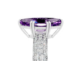 White gold Marquise Cut Cut Pave Diamond Engagement Ring with Channel Set Band and Four-Prong Setting_5