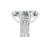 White gold Marquise Cut Cut Pave Diamond Engagement Ring with Channel Set Band and Four-Prong Setting_5