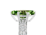 White gold Marquise Cut Cut Pave Diamond Engagement Ring with Channel Set Band and Four-Prong Setting_5