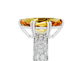 White gold Marquise Cut Cut Pave Diamond Engagement Ring with Channel Set Band and Four-Prong Setting_5