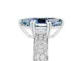 White gold Marquise Cut Cut Pave Diamond Engagement Ring with Channel Set Band and Four-Prong Setting_5