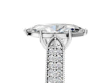 White gold Marquise Cut Cut Pave Split Shank Engagement Ring with Four-Prong Setting_114