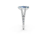 White gold Marquise Cut Cut Split Shank Pave Diamond Engagement Ring with Four-Prong Setting_2
