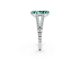 White gold Marquise Cut Cut Split Shank Pave Diamond Engagement Ring with Four-Prong Setting_2